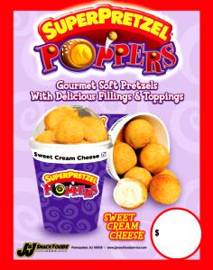 4 poppers (57 g) Sweet Cream Cheese Pretzel Poppers