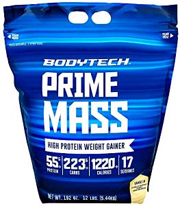 4 scoops (312 g) Prime Mass High Protein Weight Gainer