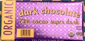4 sections (33 g) Organic 73% Super Dark Chocolate