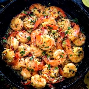 4 shrimp (125 g) Garlic Shrimp