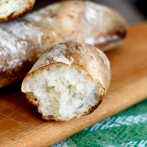 4" slice (2 oz) Artisan Sourdough Baguette Bread