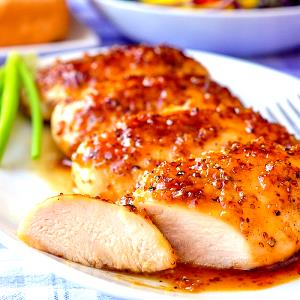 4 Slices Chicken Breast, Honey Glazed