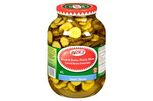 4 Slices Pickle, Bread & Butter Slices