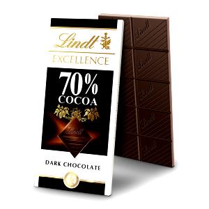 4 squares (17 g) 70% Cocoa Dark Chocolate