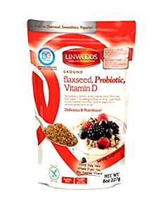4 tbsp (30 g) Ground Flaxseed, Probiotic, Vitamin D
