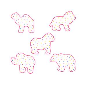 5 Cookies Animal Crackers, Fully Frosted