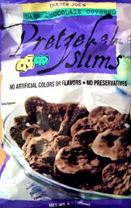 5 crackers (28 g) Dark Chocolate Covered Pretzel Slims
