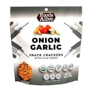5 crackers (28 g) Onion Garlic Flax Crackers
