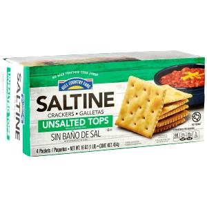 5 Crackers Saltine Cracker, Unsalted Tops