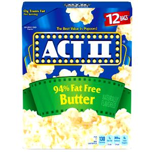 5 cups (23 g) Curves 94% Fat Free Simply Butter Microwave Popcorn Mini Bags