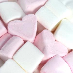 5 hearts (30 g) Heart Marshmallows