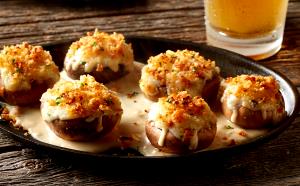 5 mushrooms Grilled White Cheddar Stuffed Mushrooms