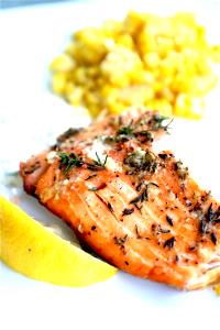 5 Oz Cedar Plank Salmon With Apricot Horseradish Blend