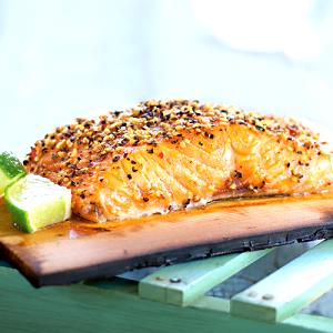 5 Oz Cedar Plank Salmon With Brown Sugar Pepper Blend
