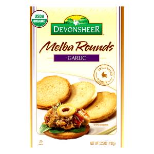 5 pieces (15 g) Melba Rounds - Garlic