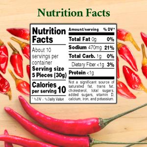 5 pieces (30 g) Hot Chili Peppers