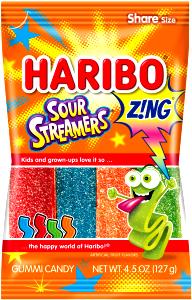 5 pieces (32 g) Haribo Sour Streamers
