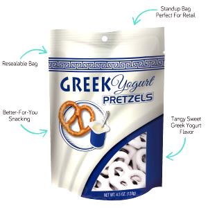 5 pieces (38 g) Greek Yogurt Pretzels