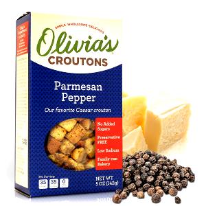 5 pieces Garlic Parmesan Seasoned Croutons