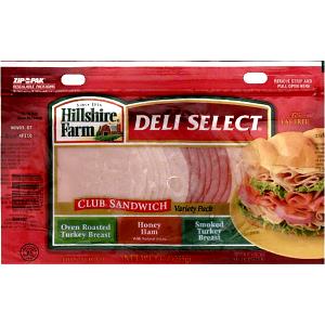 5 slices (54 g) Deli Select Club Sandwich Variety Pack