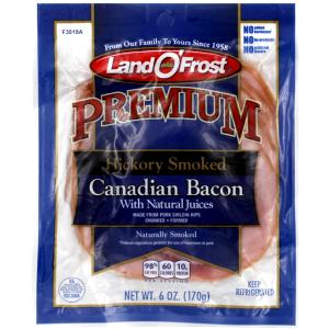 5 Slices Canadian Bacon, Natural Hickory Smoked