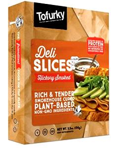 5 Slices Meatless Deli Slices, Hickory Smoked, Vegan