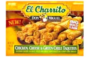 5 Taquitos El Charrito Taquitos, Cheese & Green Chile