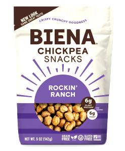 50 chickpeas (1 oz) Chickpea Snacks - Rockin