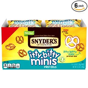 50 pretzels (1 oz) Itty Bitty Minis Pretzels