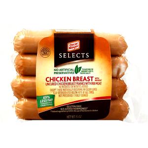 53 Grams Hot Dog, Selects, Chicken Breast Franks
