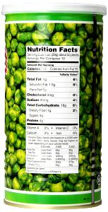 55 pieces (1 oz) Hot Wasabi Peas