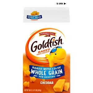 55 Pieces Goldfish Cracker, Cheddar Made With Whole Grains