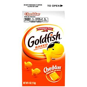 55 Pieces Goldfish Cracker, Garden Cheddar - Flavor Blasted