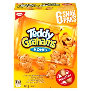 56 Grams Teddy Grahams Cookies, Mini Honey Carry Me Pack