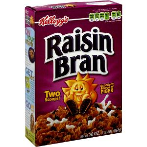 59 Grams Raisin Bran Cereal, Double Pack