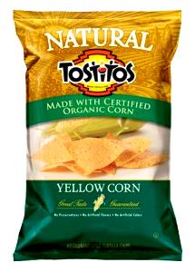 6 Chips Tortilla Chips, Natural, Yellow Corn