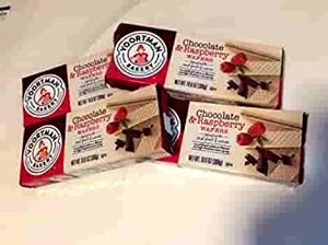 6 Cookies Chocolate Raspberry Wafer Cookie, Diabetic