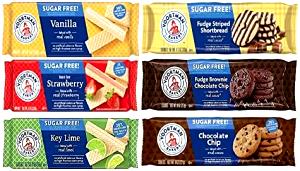 6 Cookies Strawberry Vanilla Wafer Cookie, Diabetic