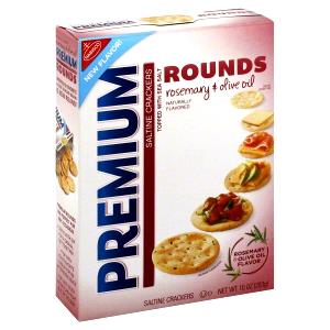 6 crackers (15 g) Premium Rounds Rosemary & Olive Oil