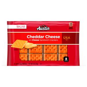 6 Crackers Cracker Sandwich, Cheddar Cheese On Cheese
