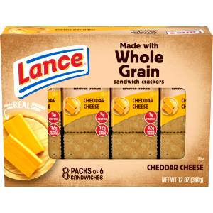 6 Crackers Cracker Sandwich, Cheddar Cheese On Wheat