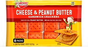 6 Crackers Cracker Sandwich, Peanut Butter On Cheese