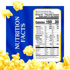 6 cups popped (38 g) Light Butter Popcorn Mini Bags