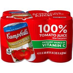 6 Fl Oz Tomato Juice (with Salt Added, Canned)