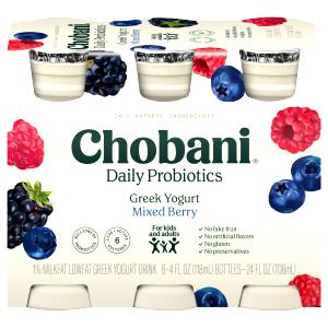 6 Fl Oz Yogurt Blends With Juice-Mixed Berry, DHA Plus