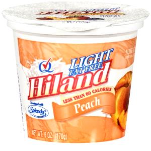 6 oz (170 g) Fat Free No Sugar Added Peach Yogurt