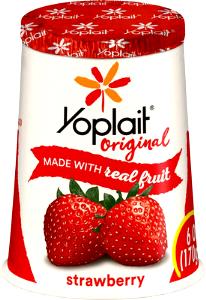 6 oz (170 g) Fat Free No Sugar Added Strawberry Yogurt
