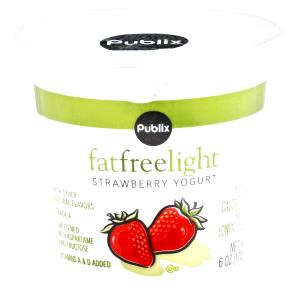 6 oz (170 g) Light Fat Free Strawberry Yogurt