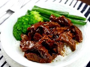 6 oz beef with sauce (170 g) Teriyaki Beef Tips