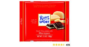 6 pieces (38 g) Dark Chocolate with Marzipan